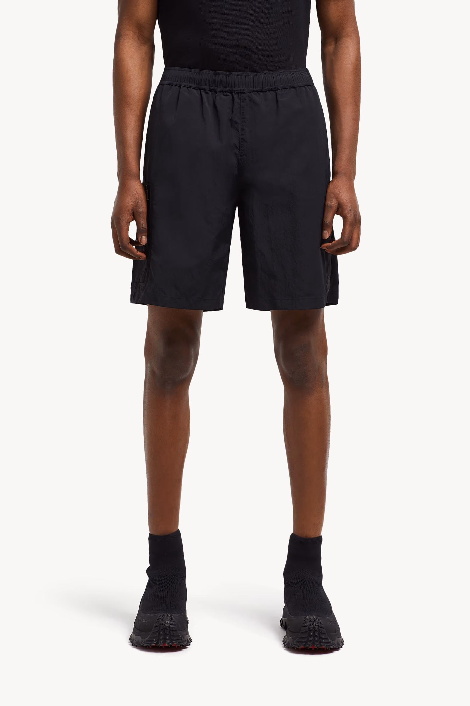 Logo Patch Swim Shorts Men Black Moncler 3
